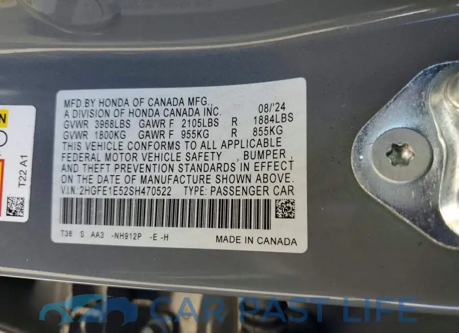 2HGFE1E52SH470522# 12