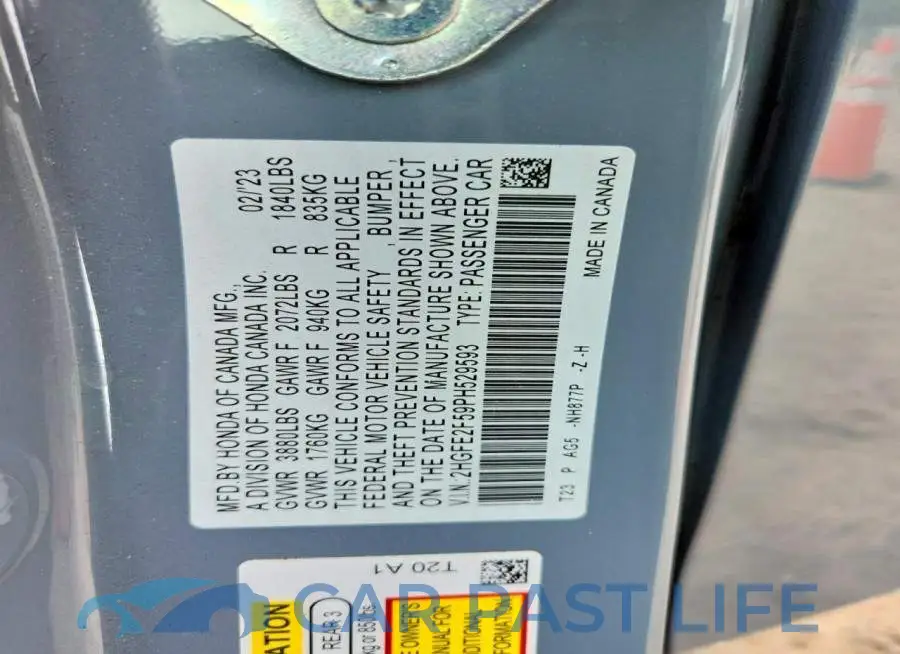 2HGFE2F59PH529593# 12
