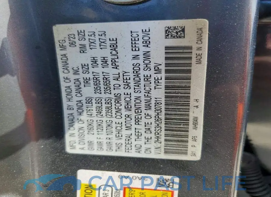 2HKRS3H26PH307811# 12
