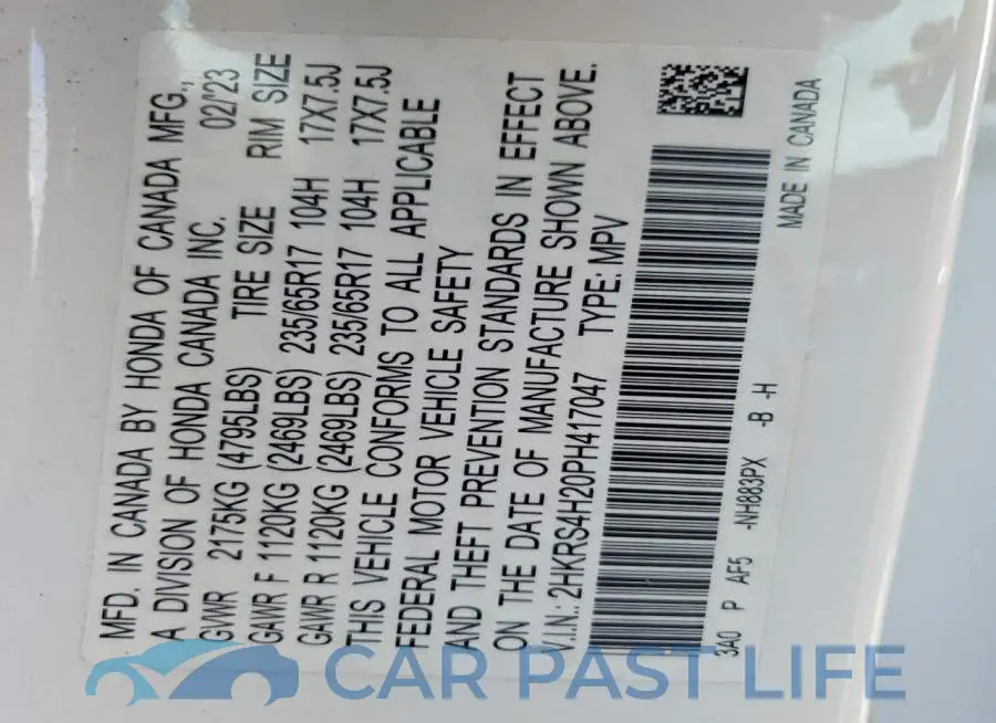 2HKRS4H20PH417047# 13