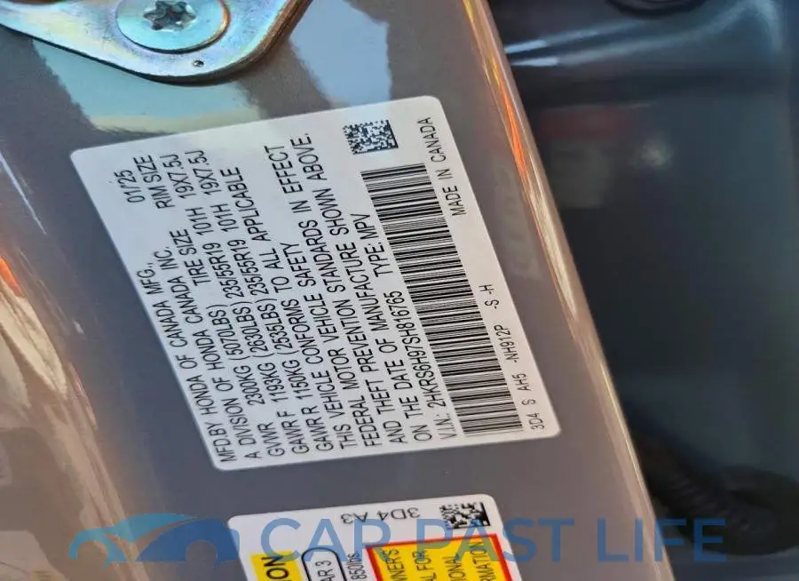 2HKRS6H97SH816765# 13