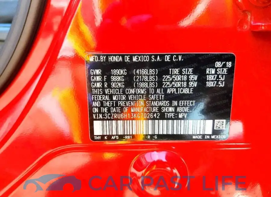3CZRU6H13KG702642# 14