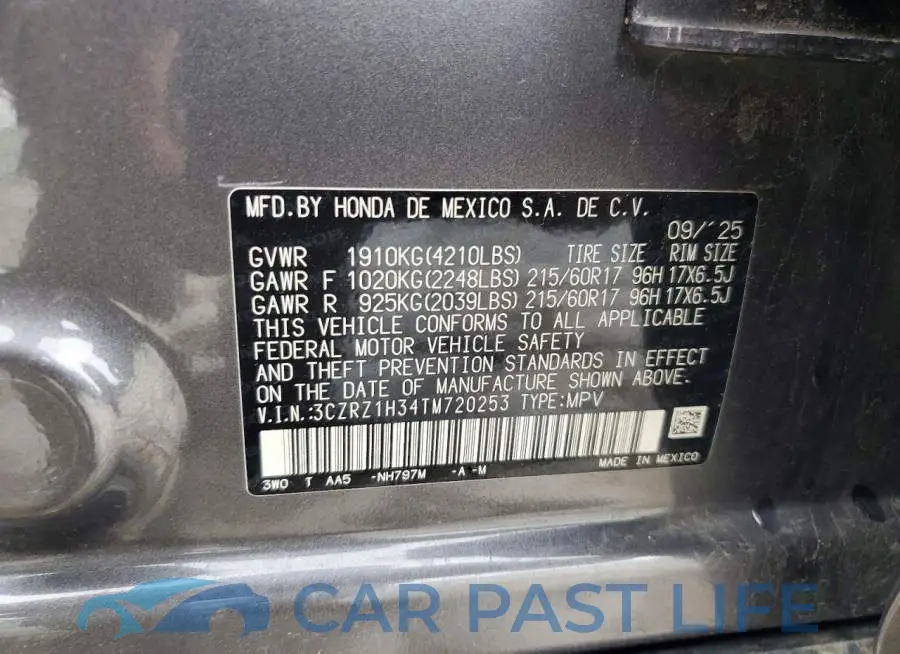 3CZRZ1H34TM720253# 12