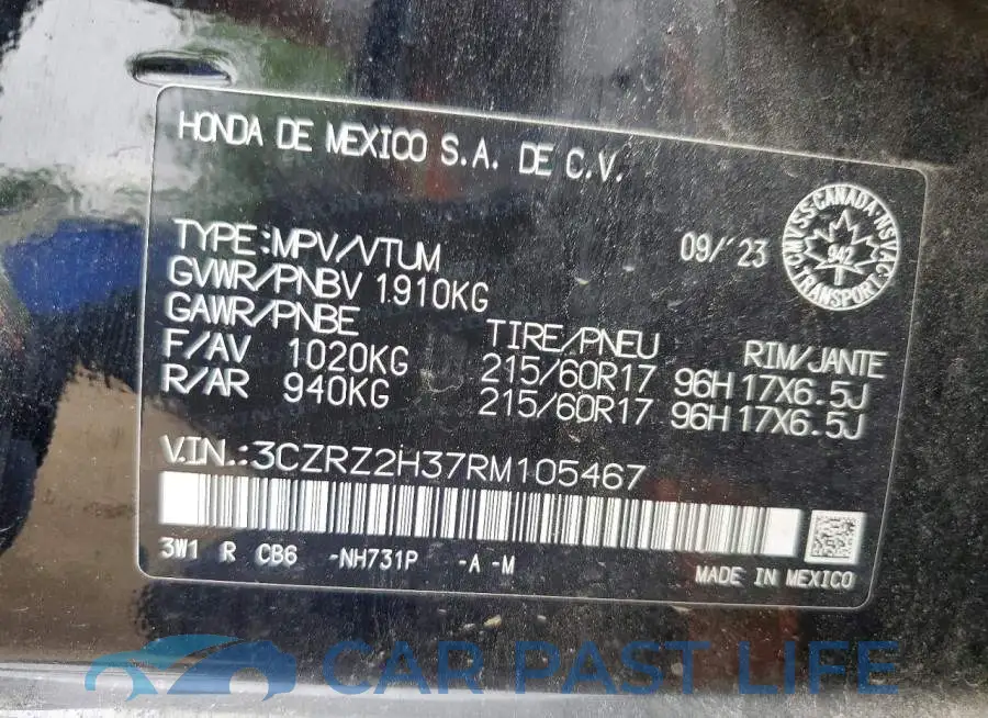 3CZRZ2H37RM105467# 13