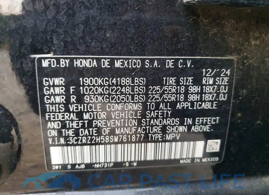 3CZRZ2H58SM761877# 14