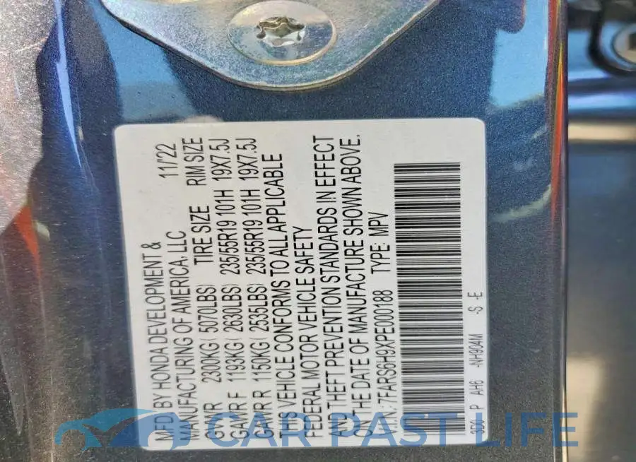 7FARS6H9XPE000188# 13
