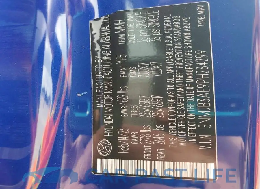 5NMJB3AE9PH234299# 13