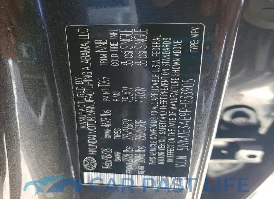 5NMJE3AE9PH233905# 13