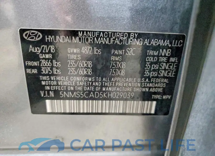 5NMS5CAD5KH029039# 13