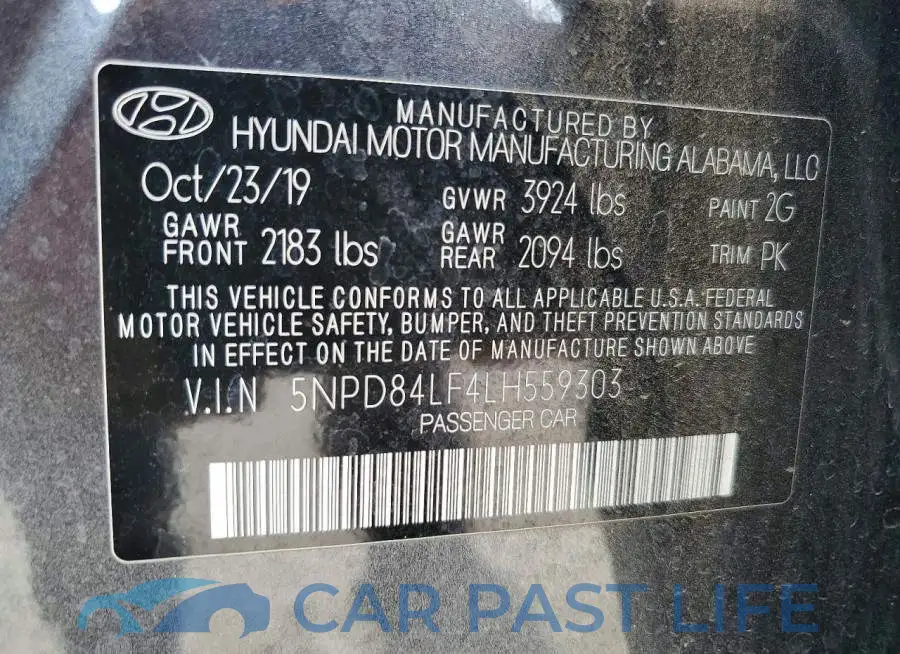 5NPD84LF4LH559303# 12