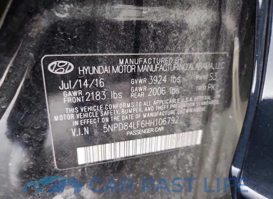 5NPD84LF6HH106792# 12