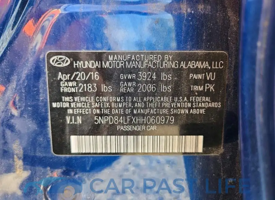5NPD84LFXHH060979# 12