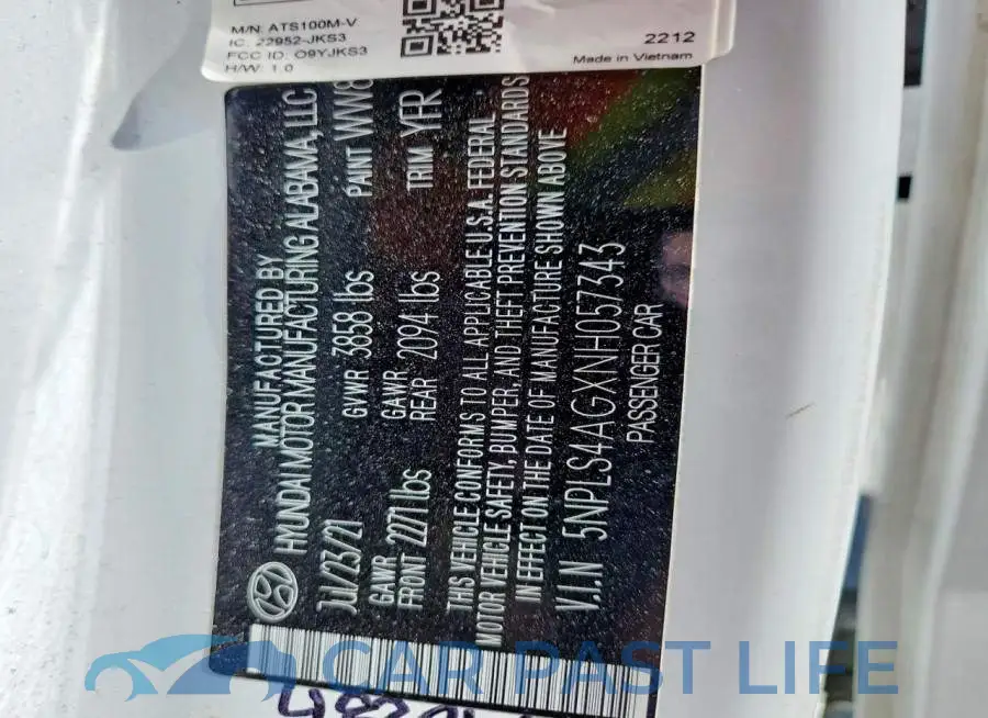 5NPLS4AGXNH057343# 12
