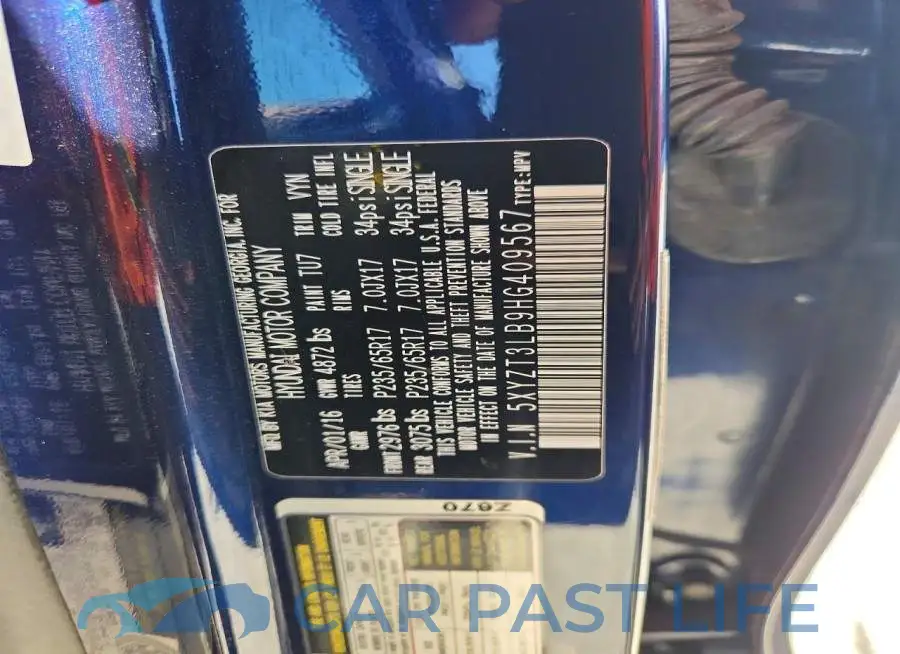 5XYZT3LB9HG409567# 13