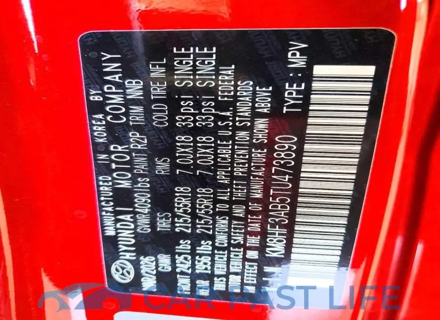 KM8HF3AB5TU473890# 14