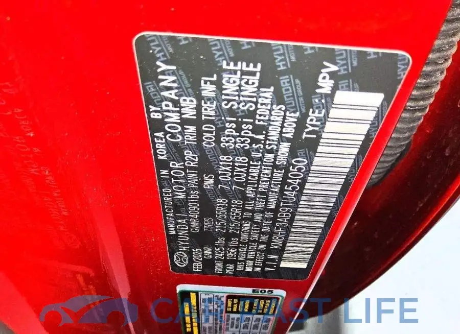 KM8HF3AB9TU454050# 13