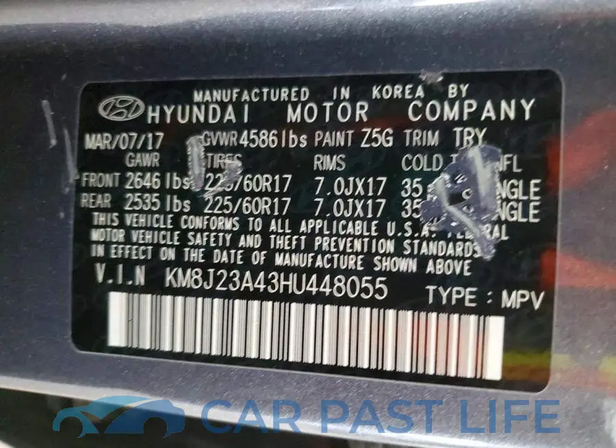KM8J23A43HU448055# 12