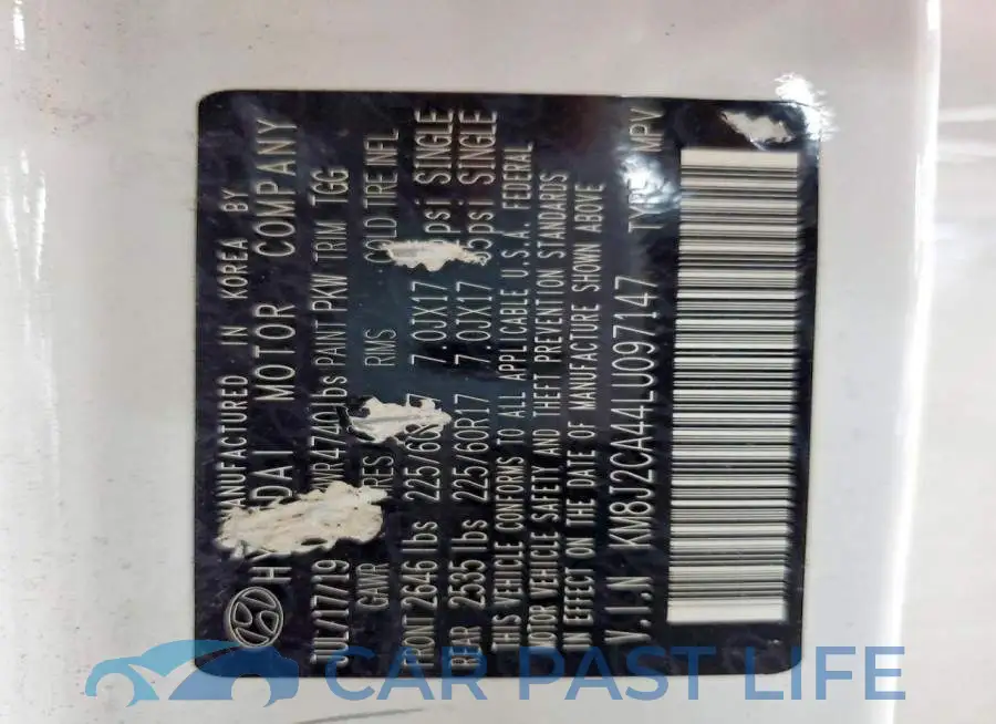 KM8J2CA44LU097147# 12