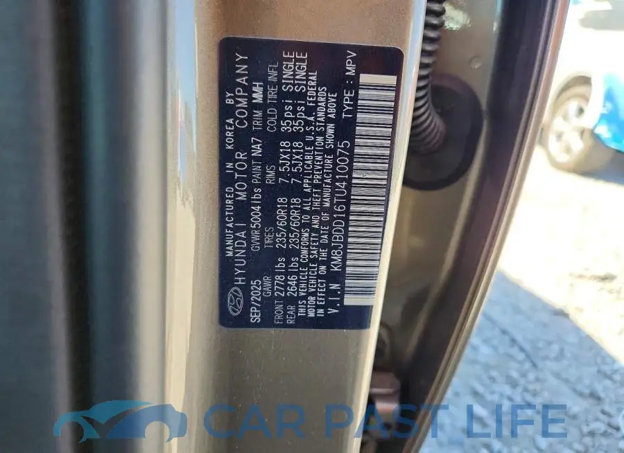 KM8JBDD16TU410075# 13