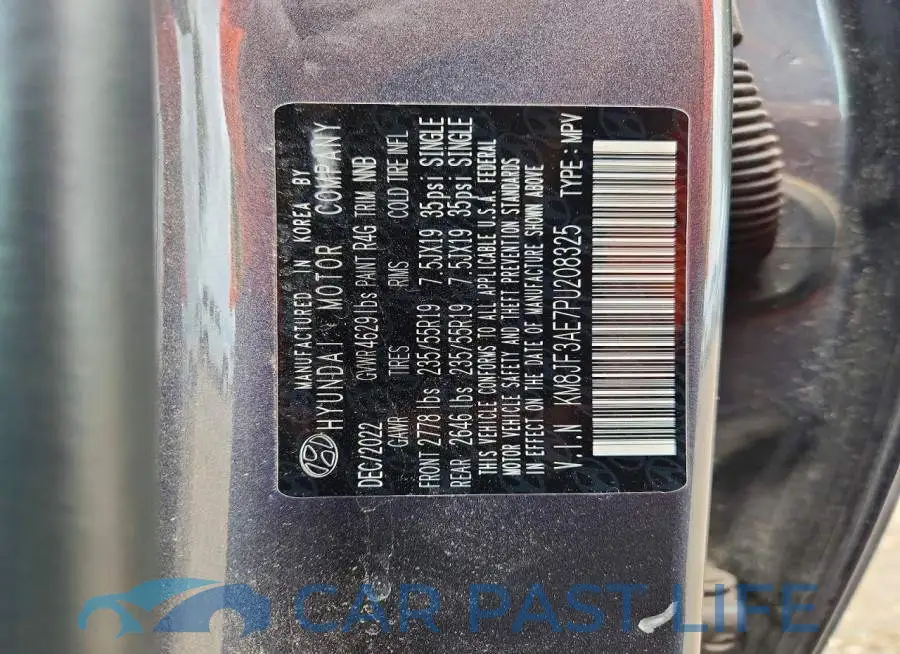 KM8JF3AE7PU208325# 13