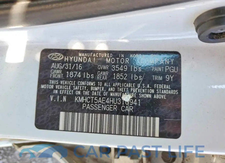 KMHCT5AE4HU310941# 12
