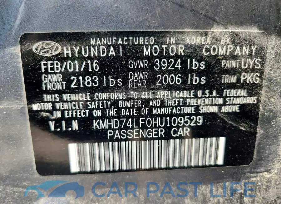 KMHD74LF0HU109529# 12