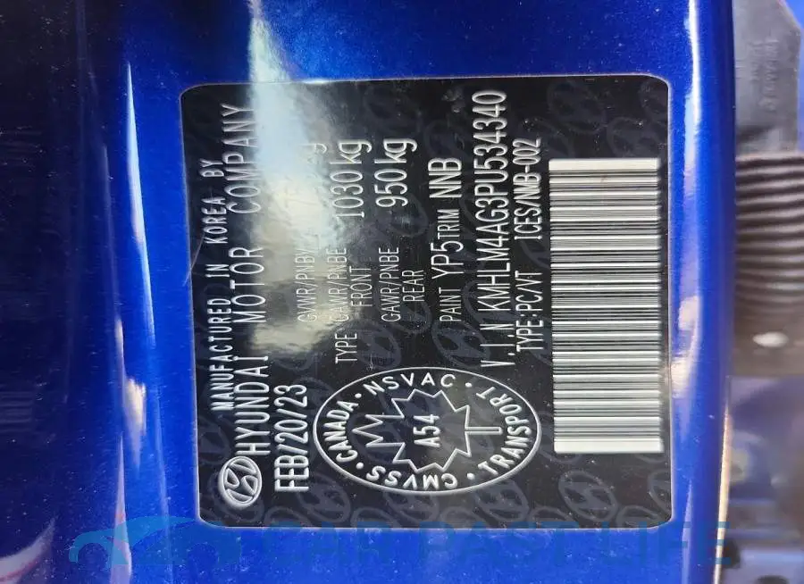 KMHLM4AG3PU534340# 12
