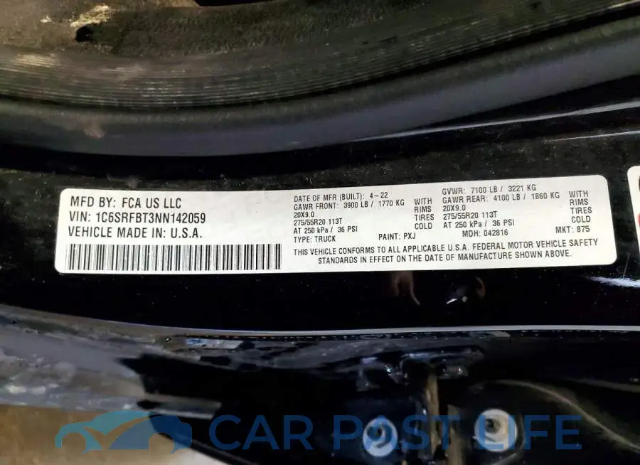 1C6SRFBT3NN142059# 12