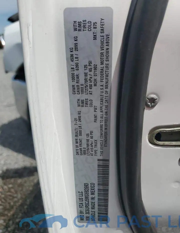 3C6UR5CJ5MG692693# 12