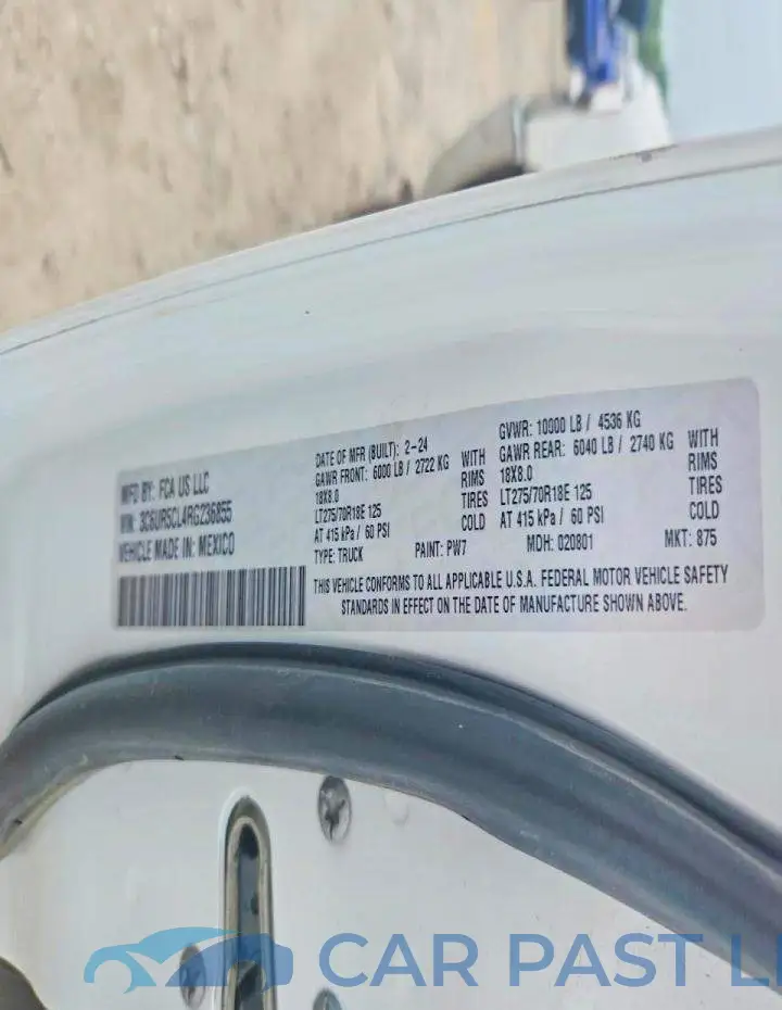 3C6UR5CL4RG236855# 12