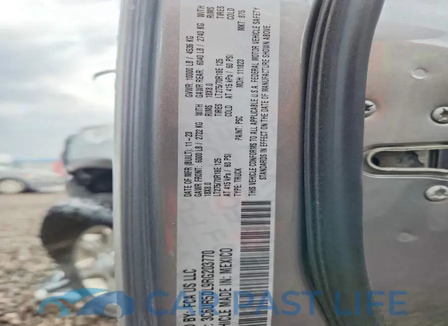 3C6UR5DL9RG203770# 12