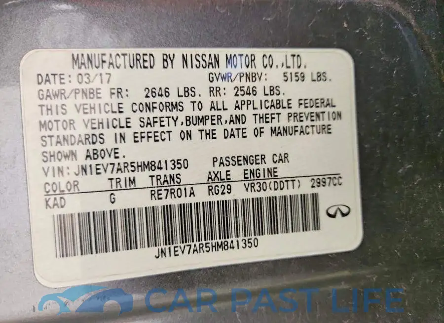 JN1EV7AR5HM841350# 12