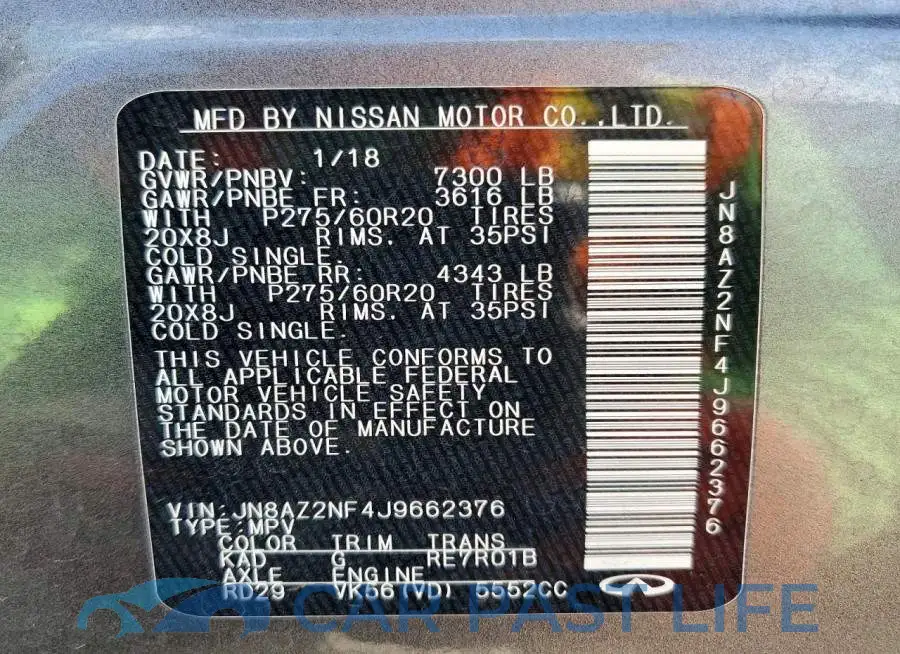 JN8AZ2NF4J9662376# 13