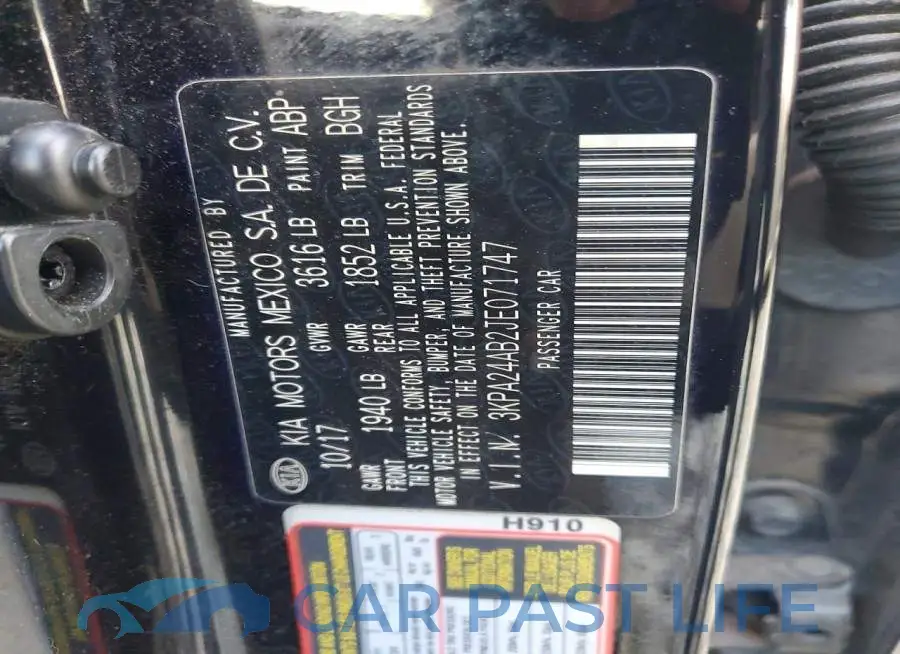 3KPA24AB2JE071747# 12