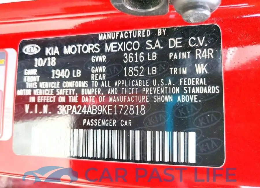 3KPA24AB9KE172818# 13