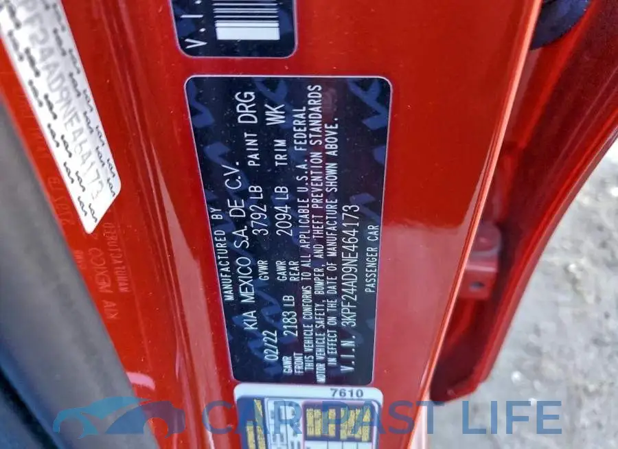 3KPF24AD9NE464173# 12