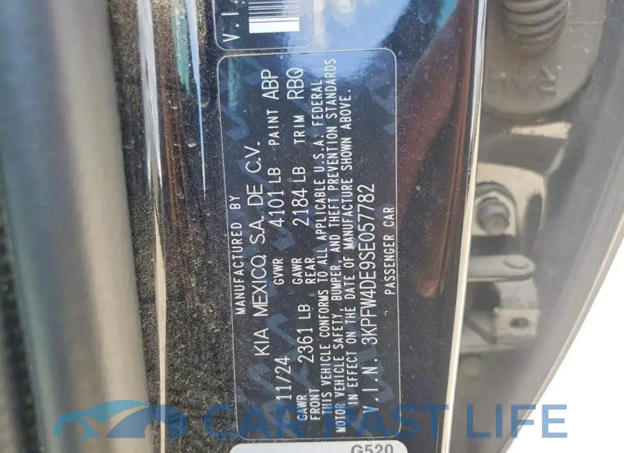 3KPFW4DE9SE057782# 12