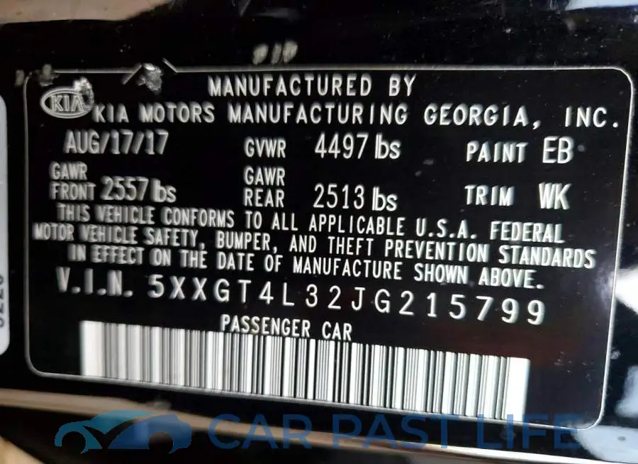 5XXGT4L32JG215799# 12