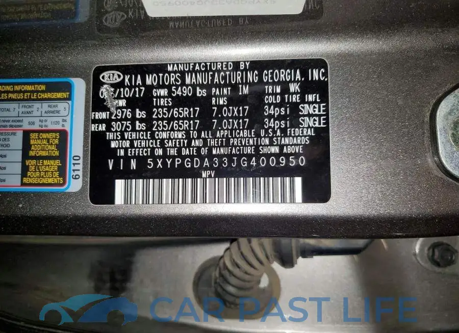 5XYPGDA33JG400950# 13