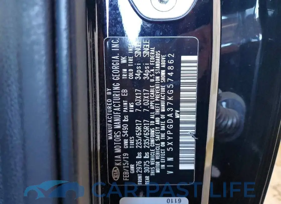 5XYPGDA37KG574862# 13