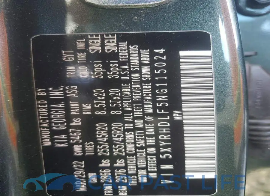 5XYRHDLF5NG115024# 13