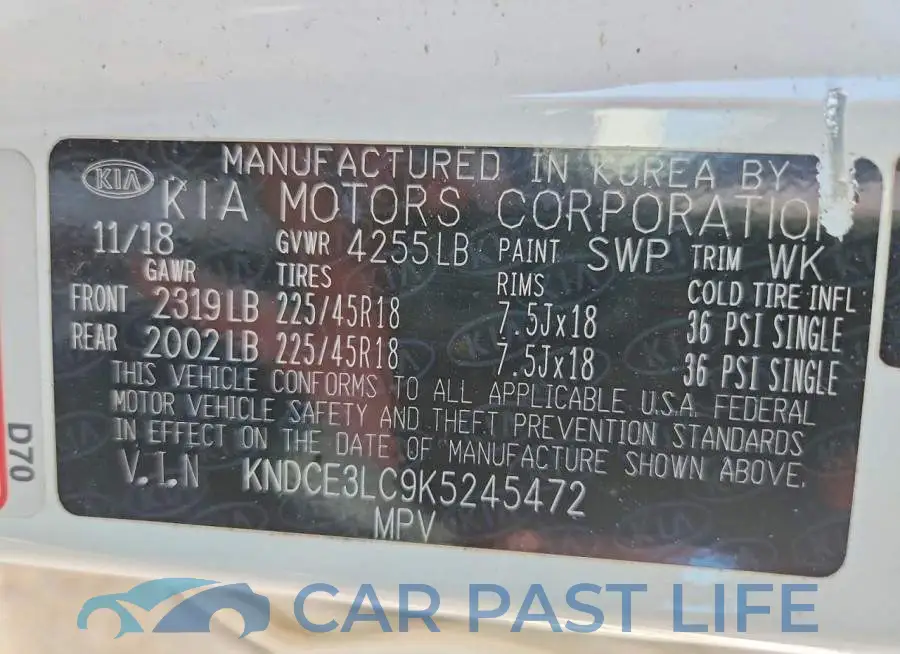 KNDCE3LC9K5245472# 13
