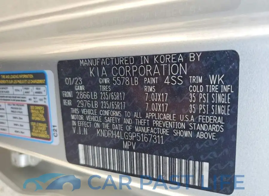 KNDRH4LG9P5167311# 13