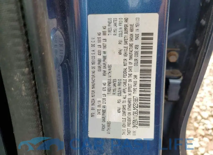 3MZBN1V38JM231887# 12