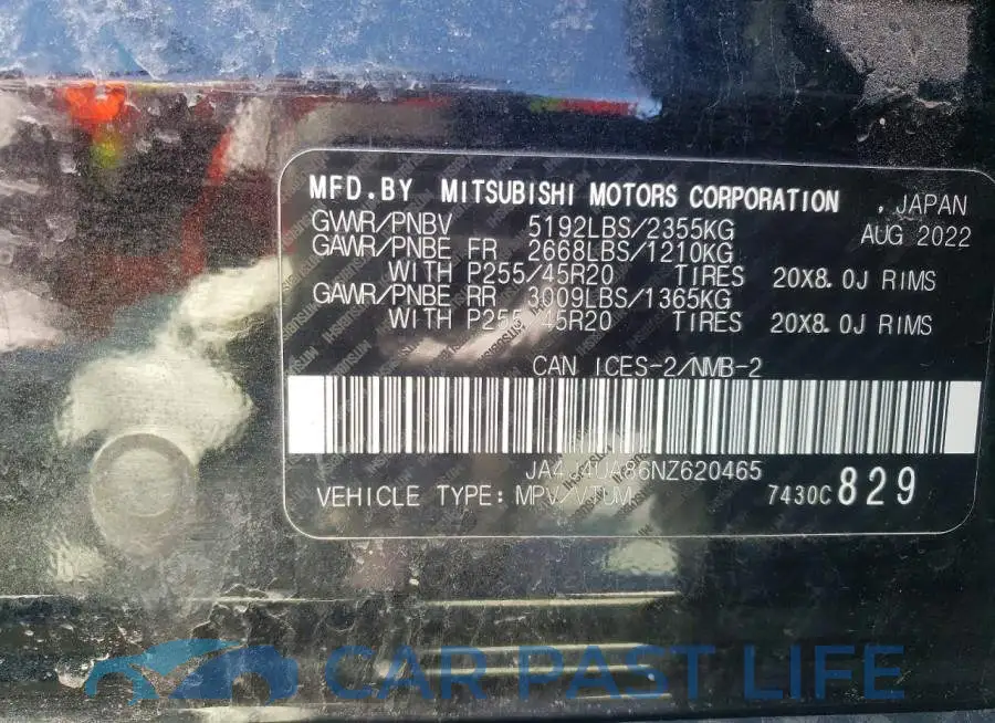 JA4J4UA86NZ620465# 14