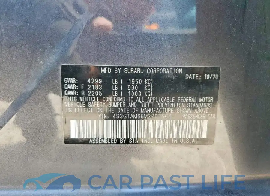 4S3GTAM66M3701561# 12
