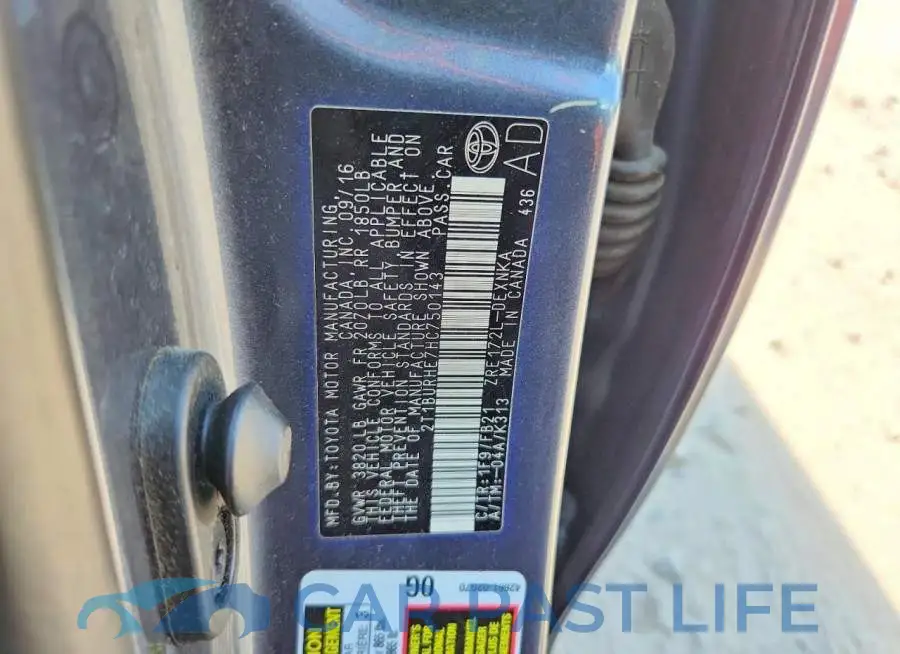 2T1BURHE7HC750143# 12