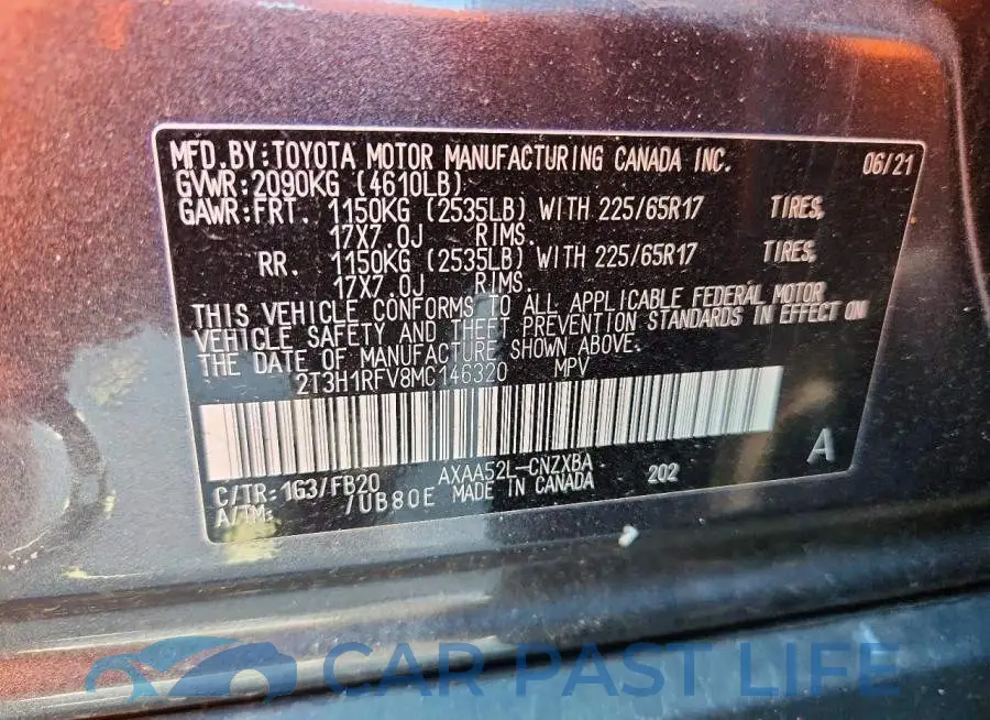 2T3H1RFV8MC146320# 13