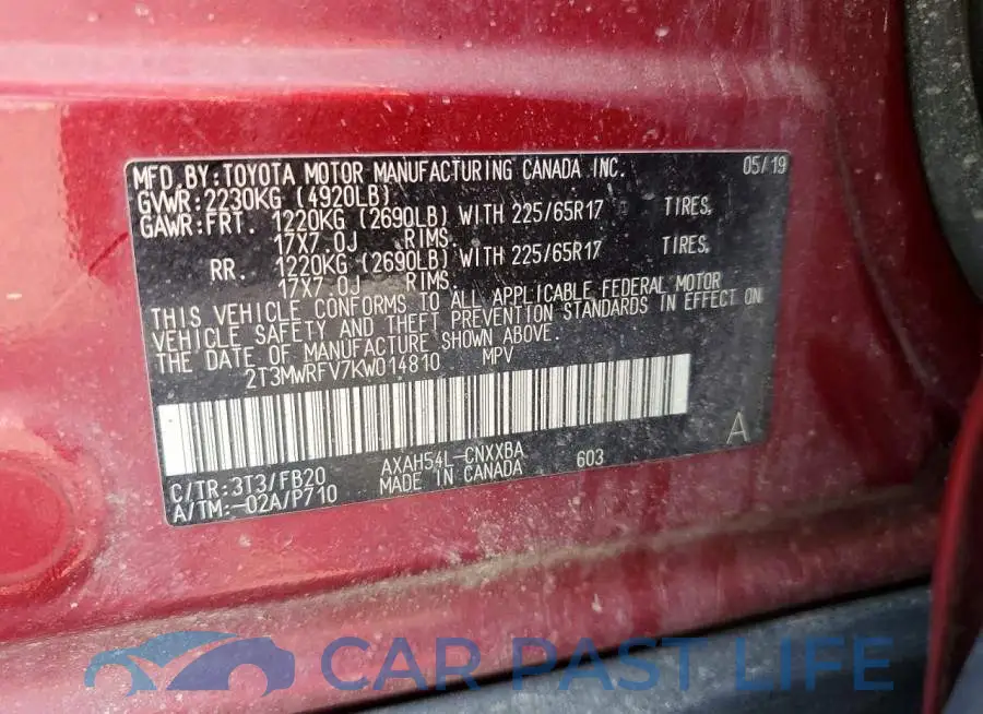 2T3MWRFV7KW014810# 12