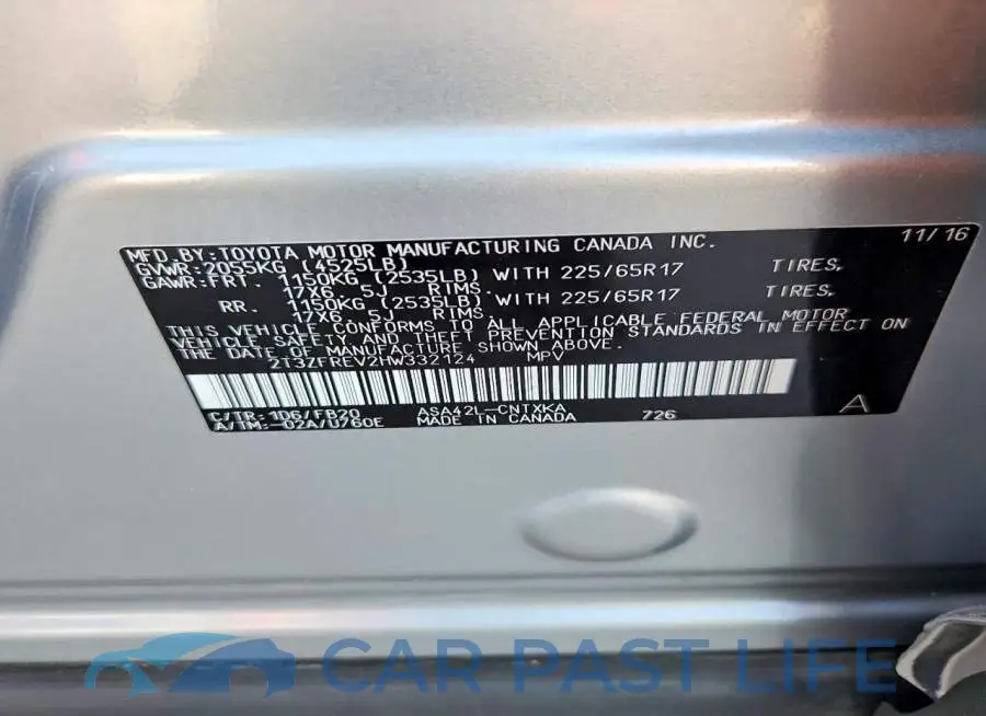 2T3ZFREV2HW332124# 12